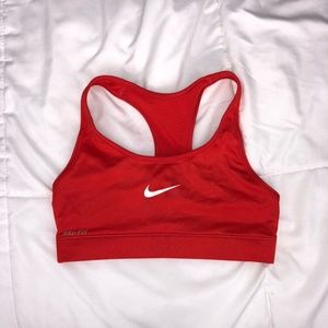 Red Nike Dri-Fit Sports Bra